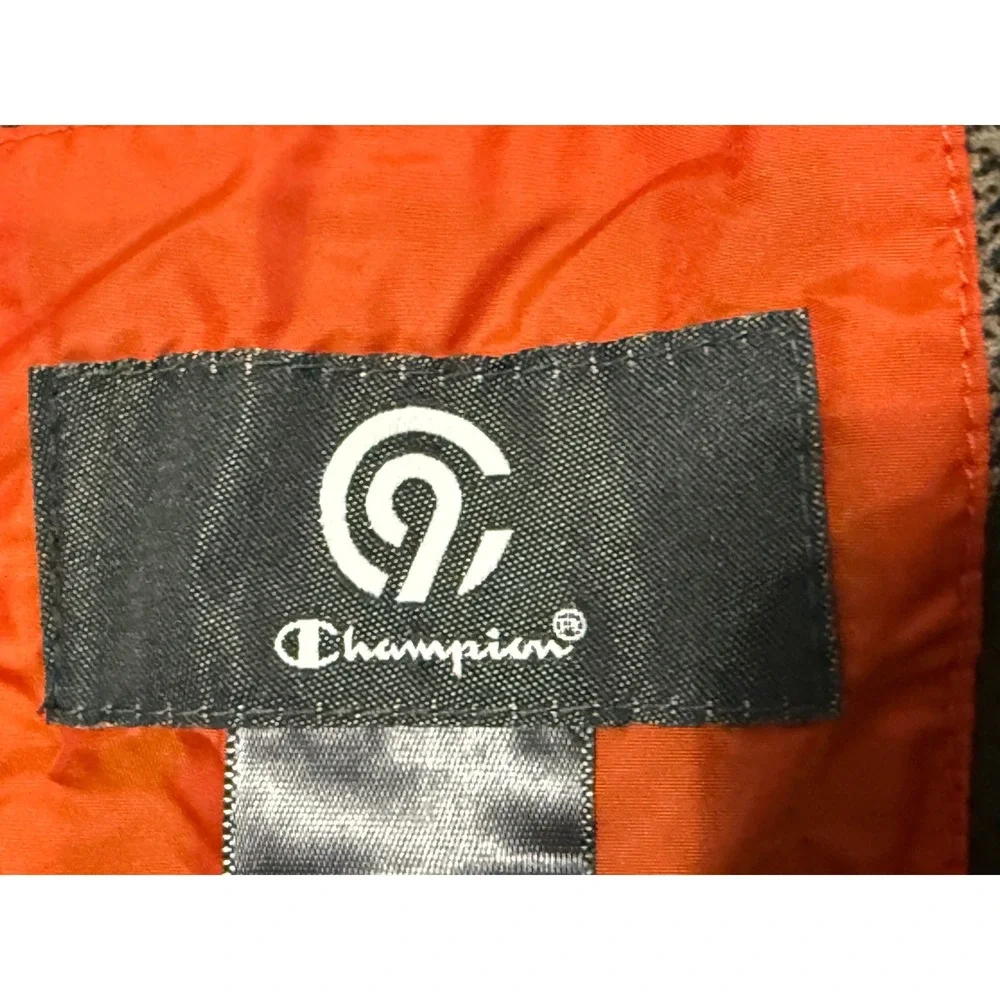 Champion C9 Kids Orange Hooded Windbreaker Jacket Camo Mesh Lining Size M 8-10